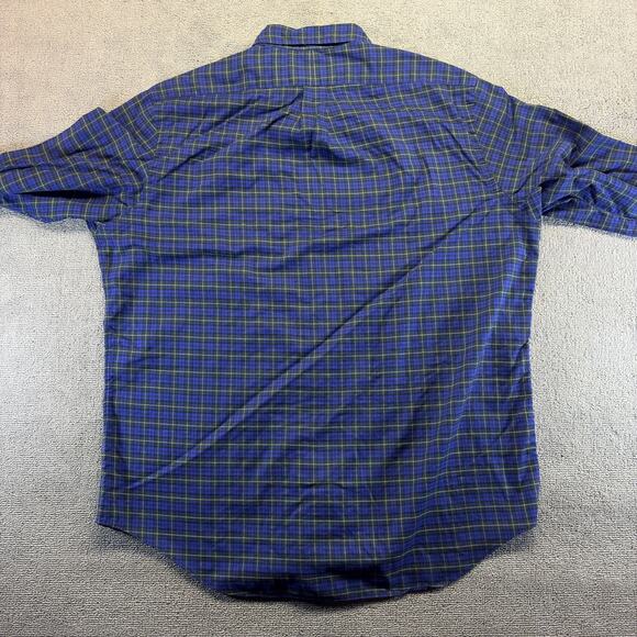 Ralph Lauren Button Down Shirt Men's XL Tartan Plaid Cotton Long Sleeve Preppy - Picture 3 of 8